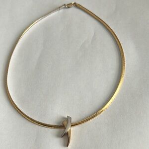 Elegant Gold and Silver Necklace